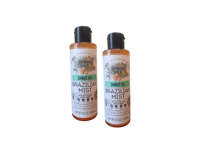 Power Stick Shave Oil Brazilian Mist, Pistachio & Salted Caramel, 5 fl oz/147.8 mL