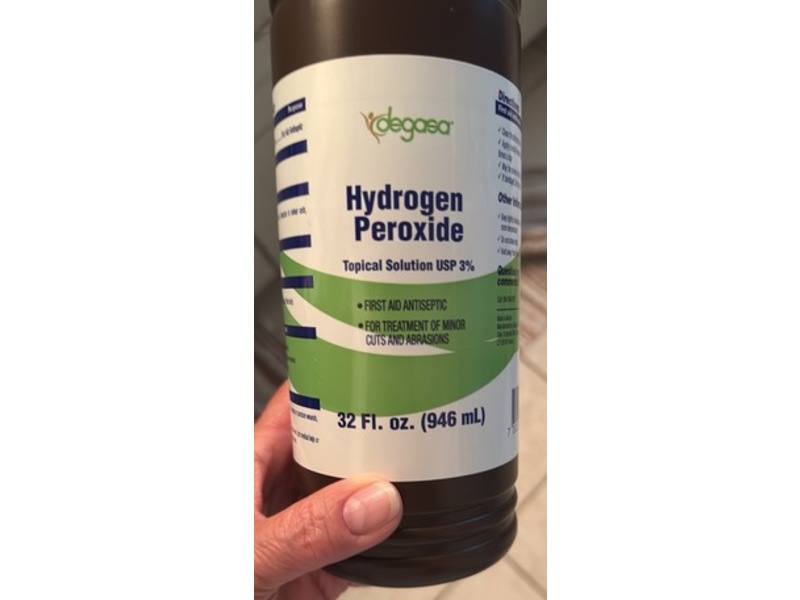 Degasa Topical Solution, USP 3%, Hydrogen Peroxide, 32 fl oz/946 mL