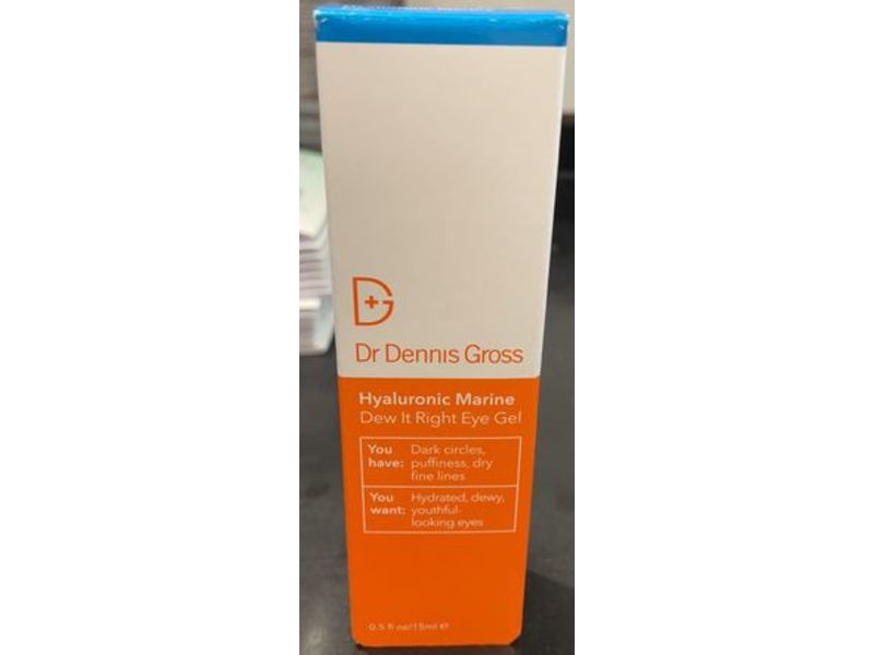 Dr. Dennis Gross Hyaluronic Marine Dew It Right Eye Gel, 0.5 fl oz/5 mL