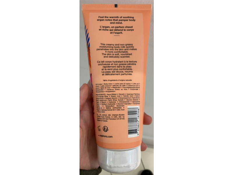 Sephora Moisturizing Body Lotion, Argan, 6.76 fl oz/200 mL
