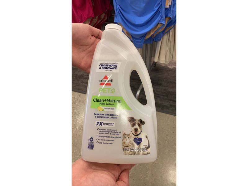 Bissell PET Clean Multi Surface, 64 oz. Natural Formula, Clear