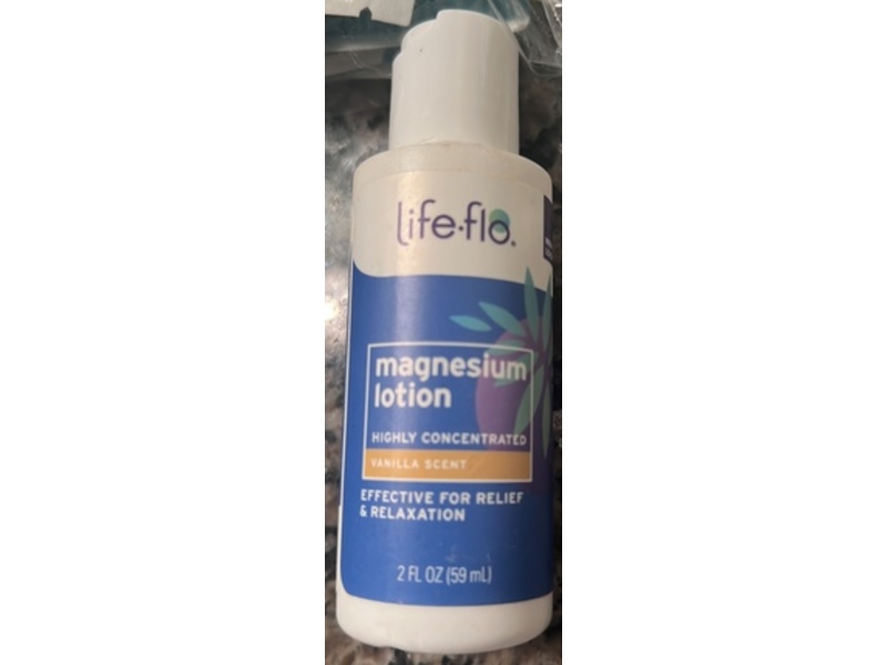 Life-Flo Magnesium Lotion, Vanilla Scent, 2 fl oz/59 mL