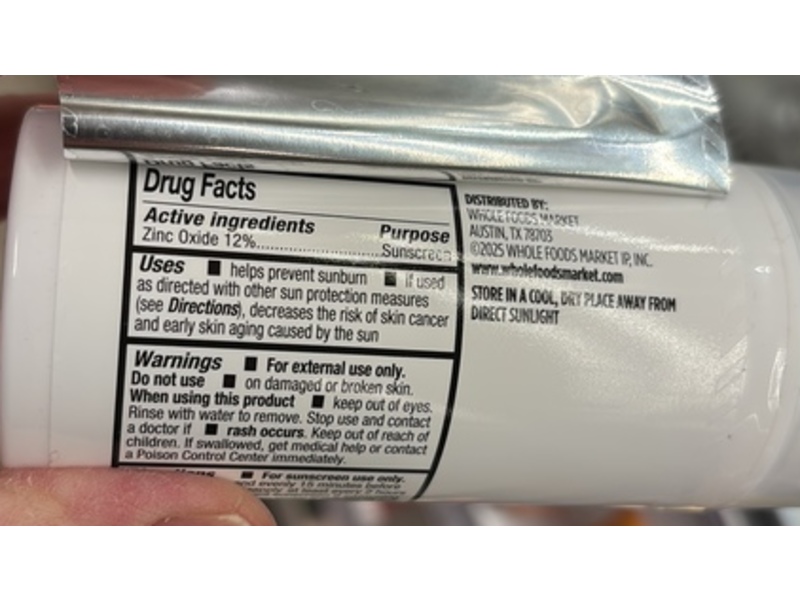 365 By Whole Foods Market Facial Moisturizer Sunscreen Lotion, SPF 30, 3 fl oz/88.72 mL