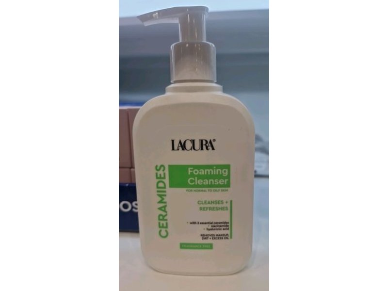 Lacura Ceramides Foaming Cleanser, Fragrance Free, 236 mL
