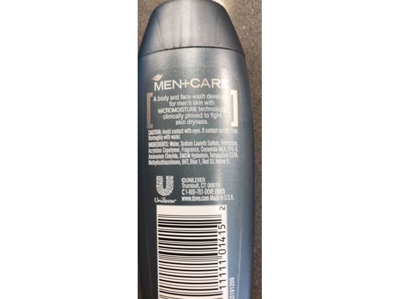 Dove Men + Care Body and Face Wash, Clean Comfort, (3 Pack) 1.8 fl oz