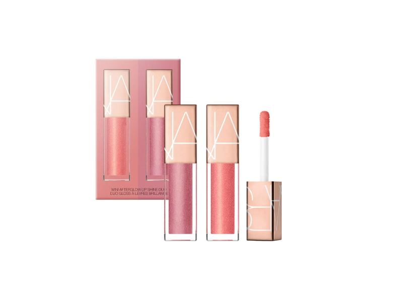 Nars Mini Afterglow Lip Shine Gloss Set, Orgasm/Unbroken, 0.11 oz/3.7 mL
