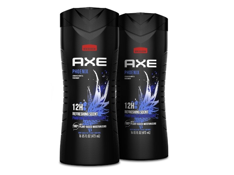 Axe Phoenix Shower Gel, Crushed Mint & Rose Mary, 16 fl oz/473 mL, Pack ...