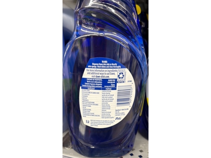 Dawn Platinum Bleach Alternative Dishwashing Liquid, Clean Lemon, 24 fl oz/709 mL