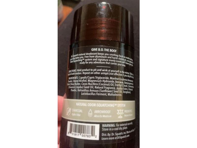 Dr. Squatch Natural Deodorant, Birchwood Breeze, 2.65 oz