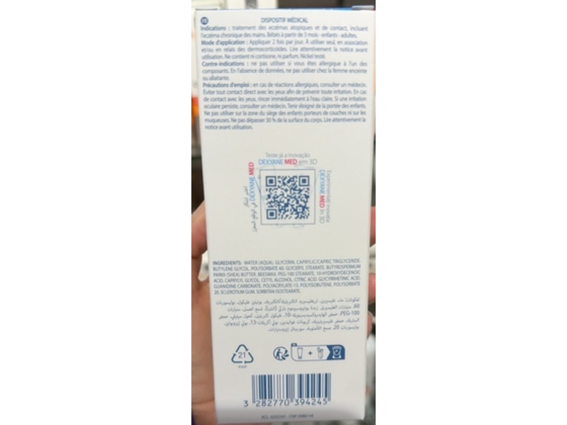 Ducray Eczema Treatment Face, Body & Hands Cream, 100 mL