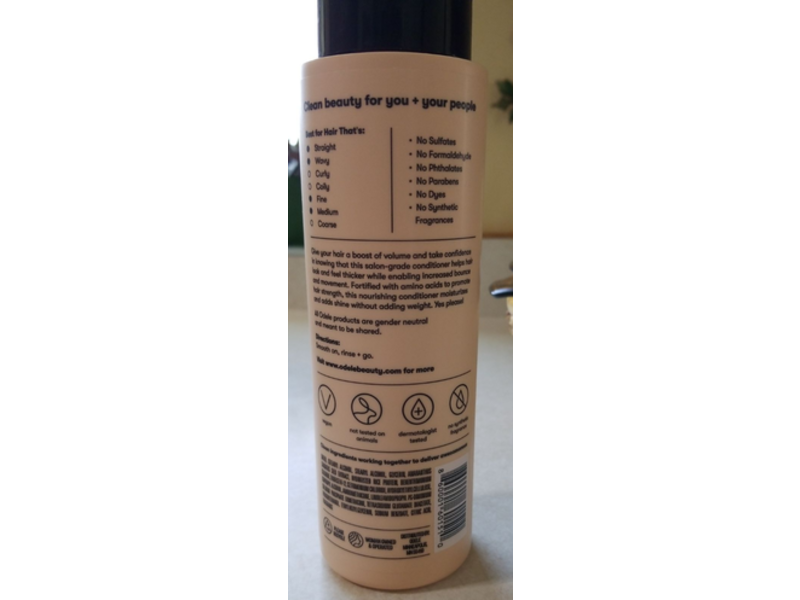 Odele Volumizing Conditioner, Sulfate Free + 100% Natural Fragrance, 13 fl oz/384 mL