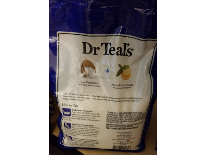 Dr Teal's Pure Epsom Salt For Men, Energize & Invigorate, 1.36 kg