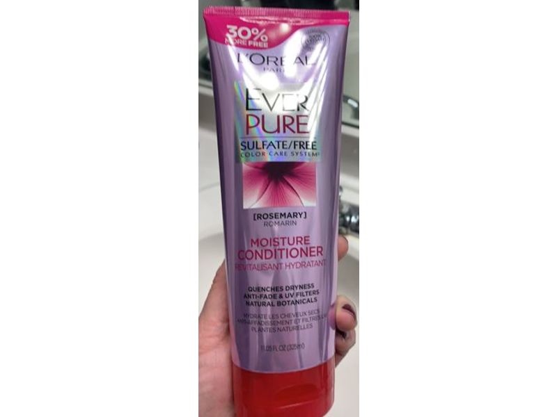 L'Oreal Paris Ever Pure Moisture Conditioner, Rosemary, 11.05 fl oz/325 mL