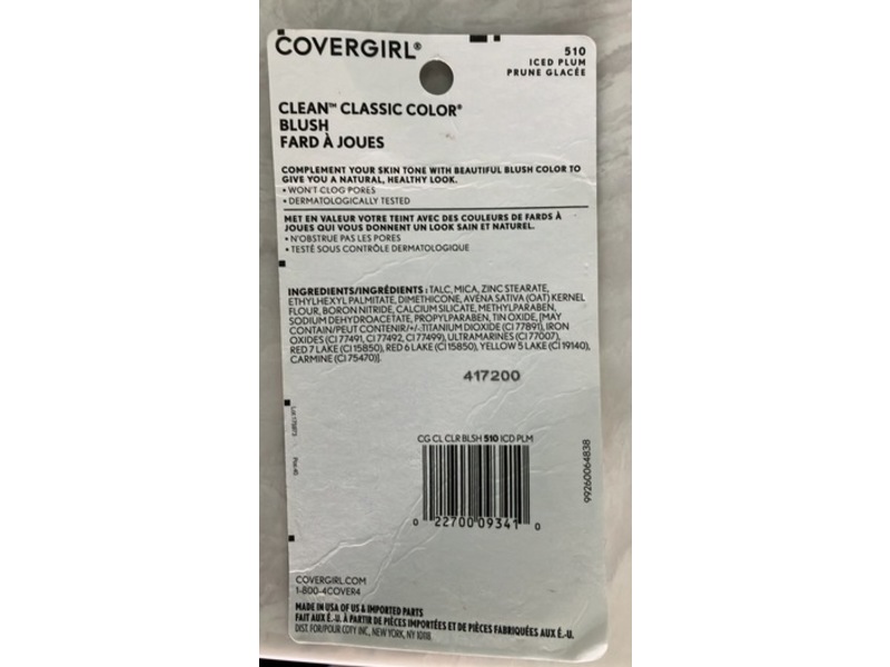 CoverGirl Classic Color Blush, 510 Iced Plum, 0.3 oz/8 g