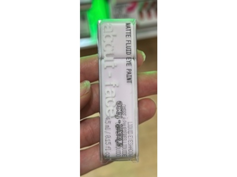 About Face Matte Fluid Eye Paint, White Noise, 0.15 fl oz/45 mL