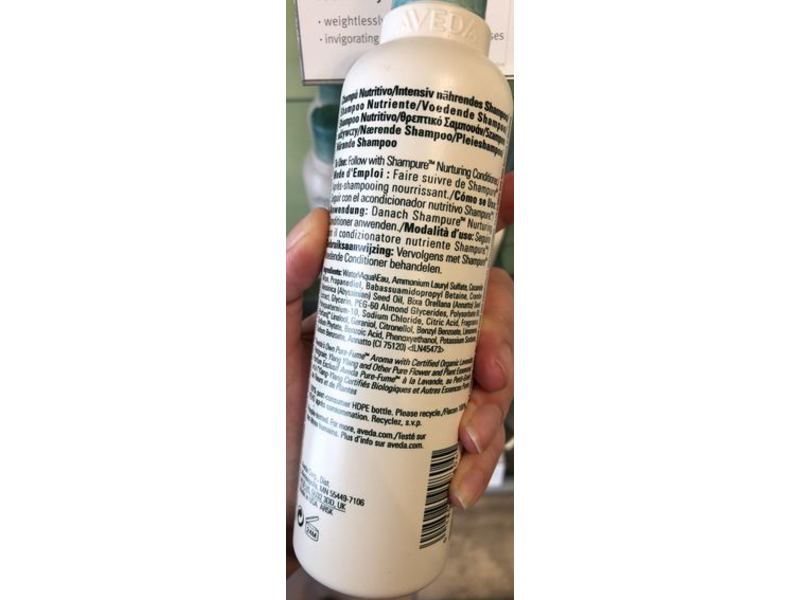 Aveda Shampure Nurturing Shampoo, Calming Aroma, 8.5 fl oz / 250 ml