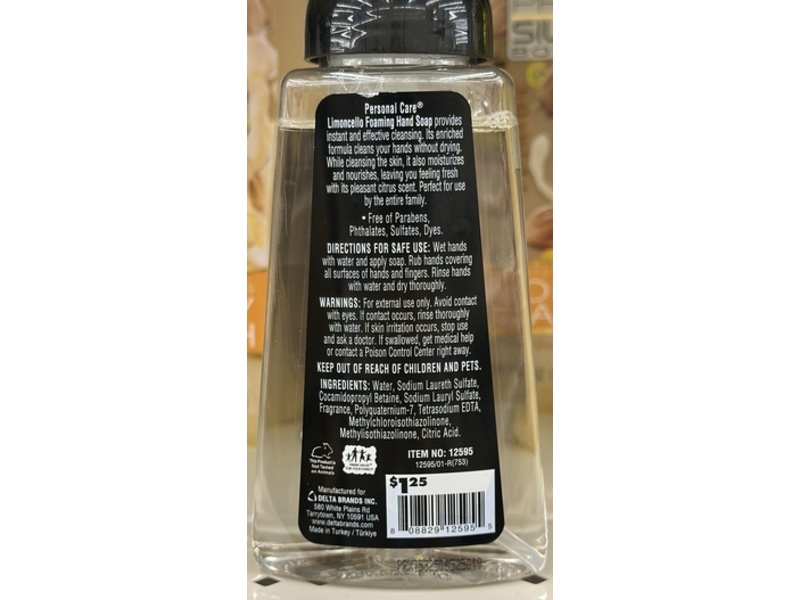 Personal Care Foaming Hand Soap, Limoncello, 8 fl oz/237 mL