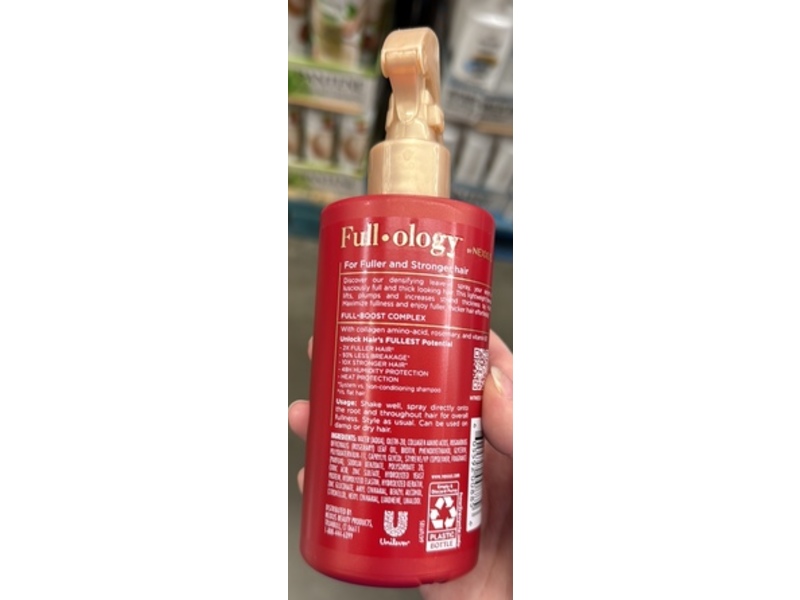 Nexxus Fullology Densifying Leave-In Spray, Collagen Amino-Acid + Rosemary & Vitamin B7, 8 fl oz/236 mL