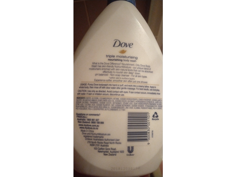 Dove Triple Moisturizing Nourishing Body Wash, 1 L