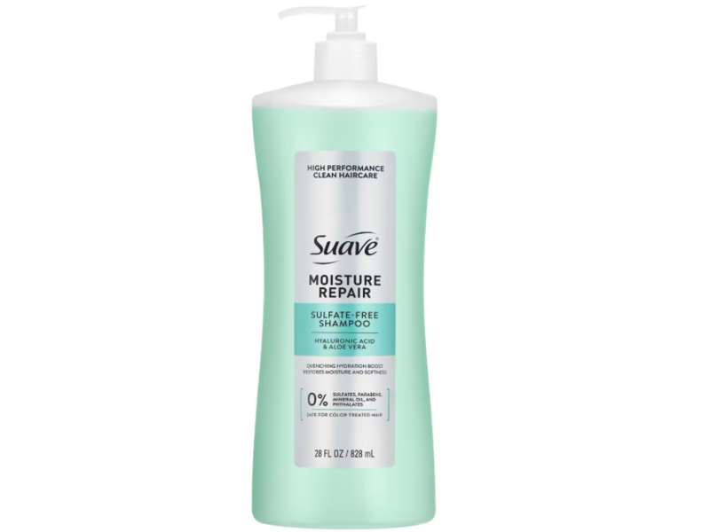 Suave Moisture Repair Shampoo, Hyaluronic Acid & Aloe Vera, 28 fl oz/828 mL