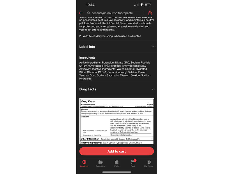Sensodyne Pronamel Daily Protection Toothpaste, Mint Essence, 4 oz/113 g