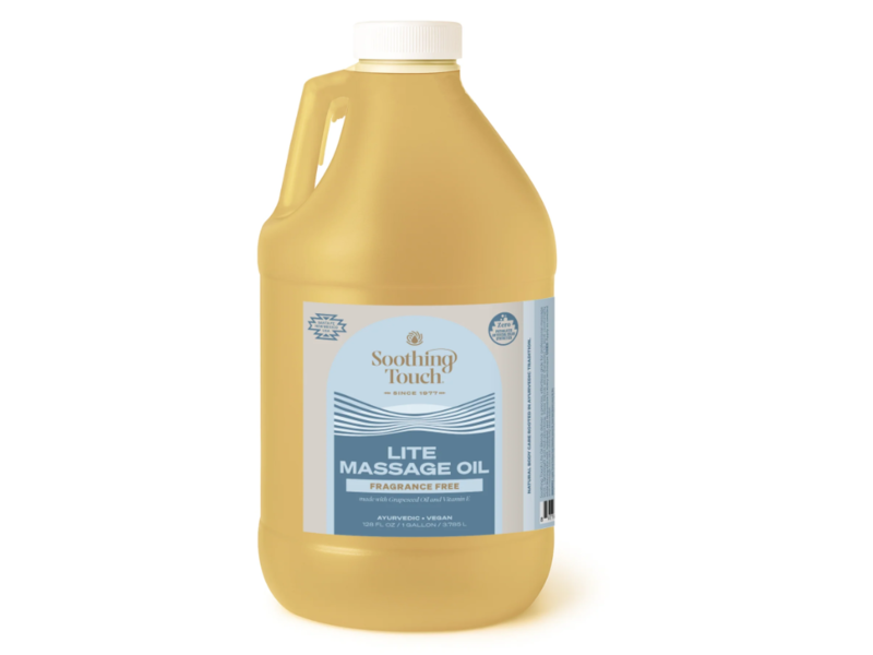 Soothing Touch Lite Massage Oil, Fragrance-Free, 64 fl oz/1.9 L