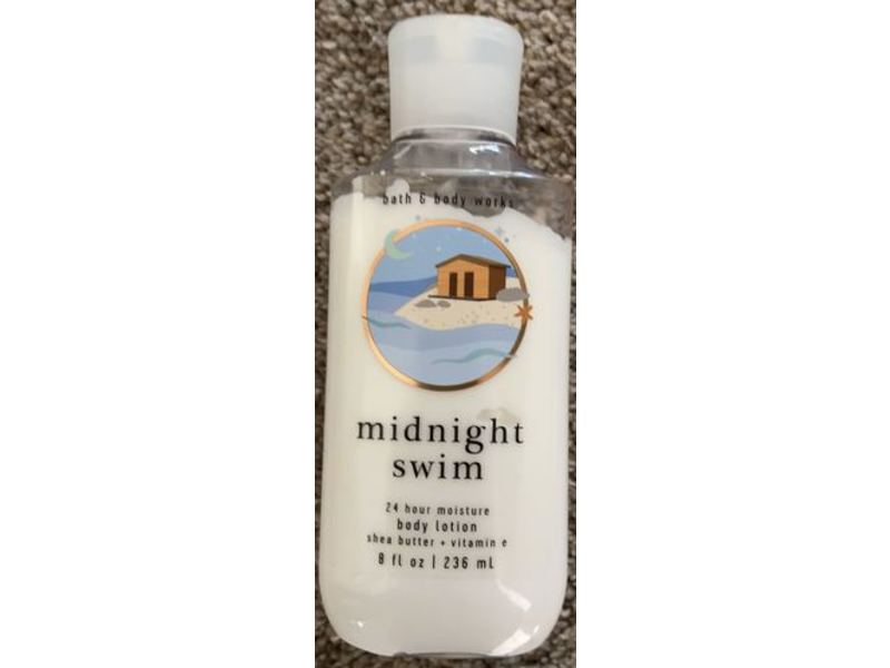 Bath & Body works Midnight Swim Body Lotion, Shea Butter, Coconut Oil, Vitamin E, 8 fl oz/236 mL, Pack Of 2
