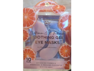Dr. Wellness Soothing Gel Eye Masks, Vitamin C & Retinol, 0.14 oz/4 g, 10 Pairs