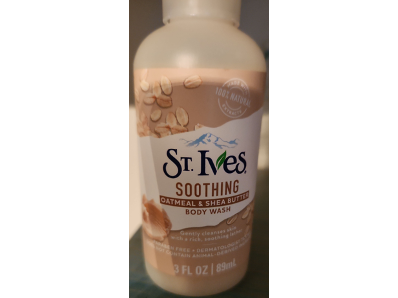 St. Ives Soothing Body Wash, Oatmeal & Shea Butter, 3 fl oz/89 mL, Pack Of 6