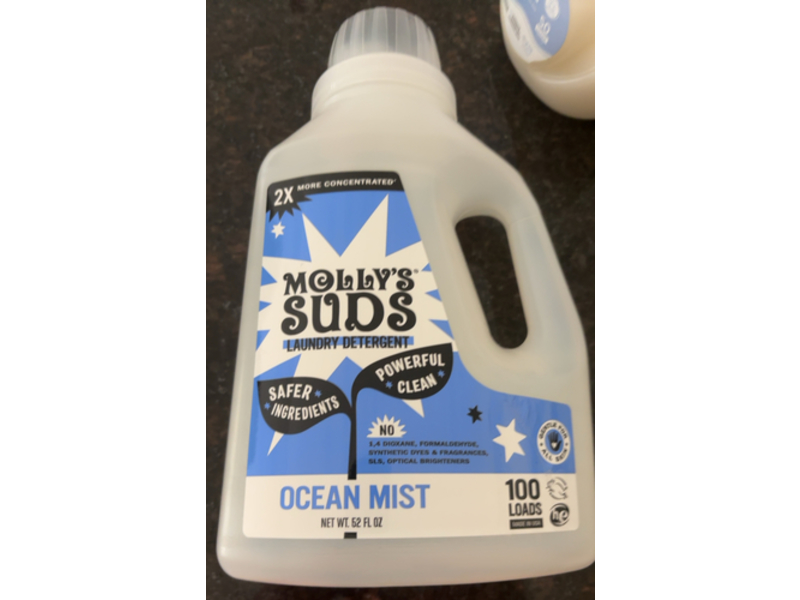 Molly's Suds Laundry Detergent, Ocean Mist, 100 Loads, 52 fl oz