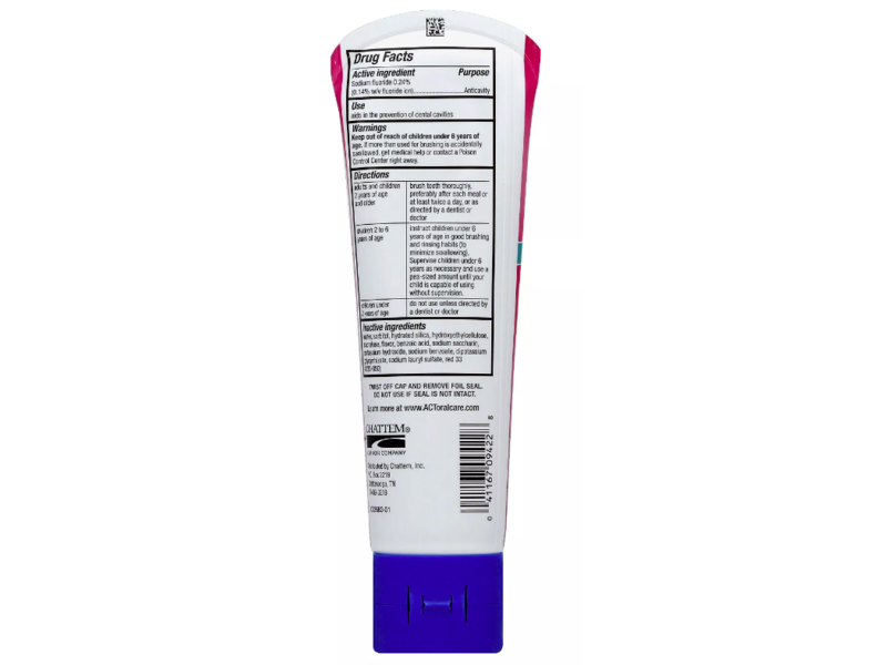 Act Kids Bubblegum Blowout Toothpaste, Fluoride, 4.6 oz