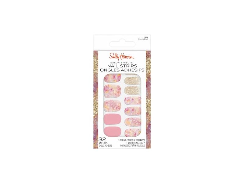 Sally Hansen Salon Effects Nail Strips, Cosmic Blush, 32 Count