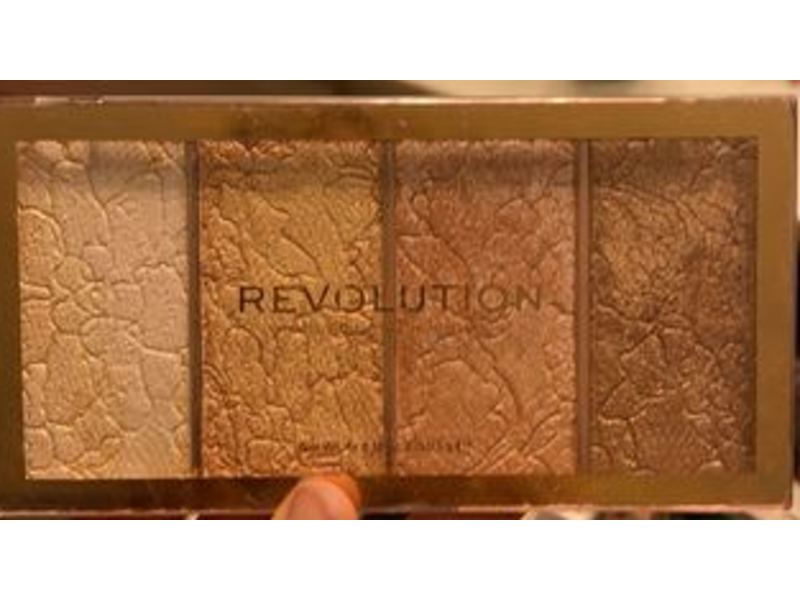 Revolution Intense Metallic Cream-Powder Highlighter Palette, Vintage Lace, 0.18 oz/5 g