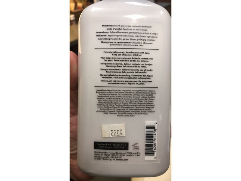 Hempz Triple Moisture Sweet Red Pear & Vanilla Spice Body Moisturizer, 17oz/500ml