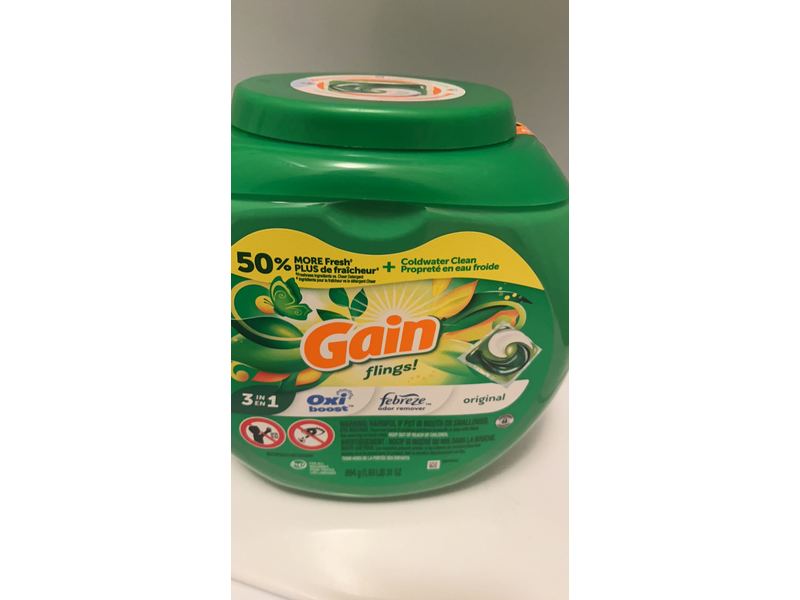 Gain Flings Laundry Detergent Pacs, Original Scent, 42 count