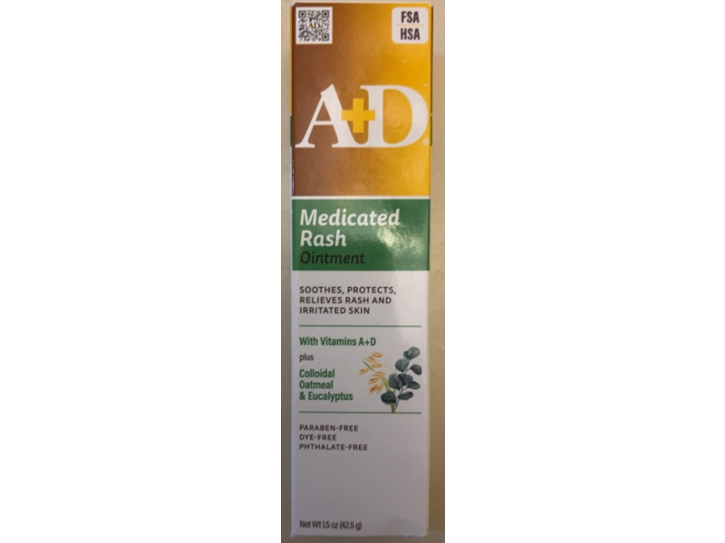 A+D Medicated Rash Ointment, 1.5 oz/42.5 g
