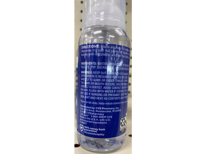 CVS Health Aligner & Retainer Cleaner Foam, 3.38 fl oz/100 mL