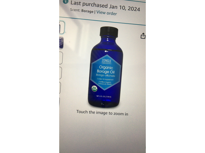 Zongle Organic Borage Oil, 4 fl oz (118 mL)