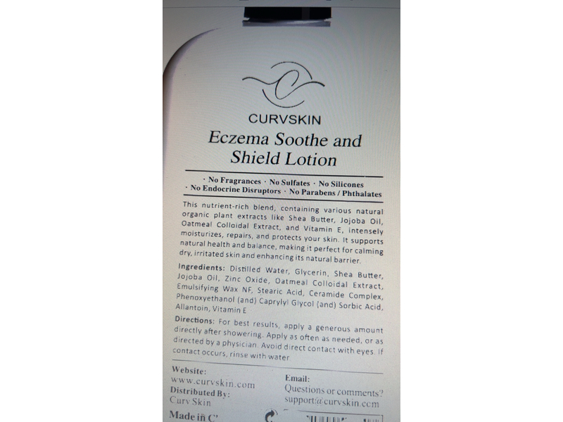 Curvskin Eczema Soothe & Shield Lotion, 13.6 fl oz/400 mL