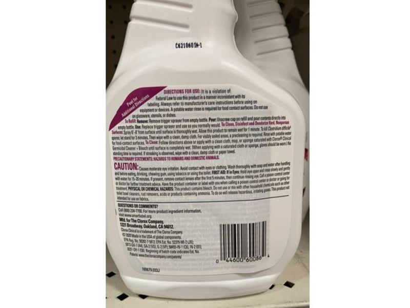 Clorox Clinical Germicidal Cleaner + Bleach, 32 fl oz/946 mL