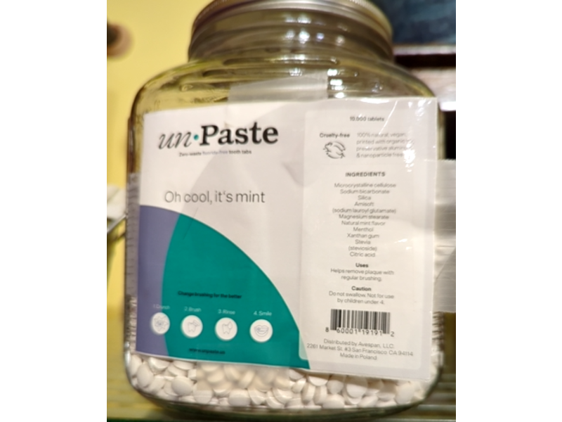 Un Paste Tooth Tabs, Oh Cool It's Mint, 10,000 Count