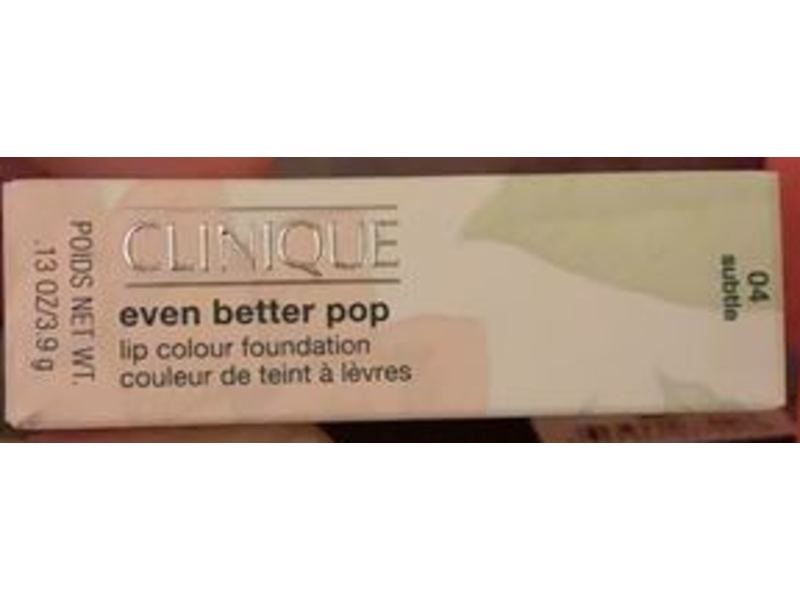 Clinique Even Better Pop Lip Colour Foundation, 04 Subtle, 0.13 oz/3.9 g