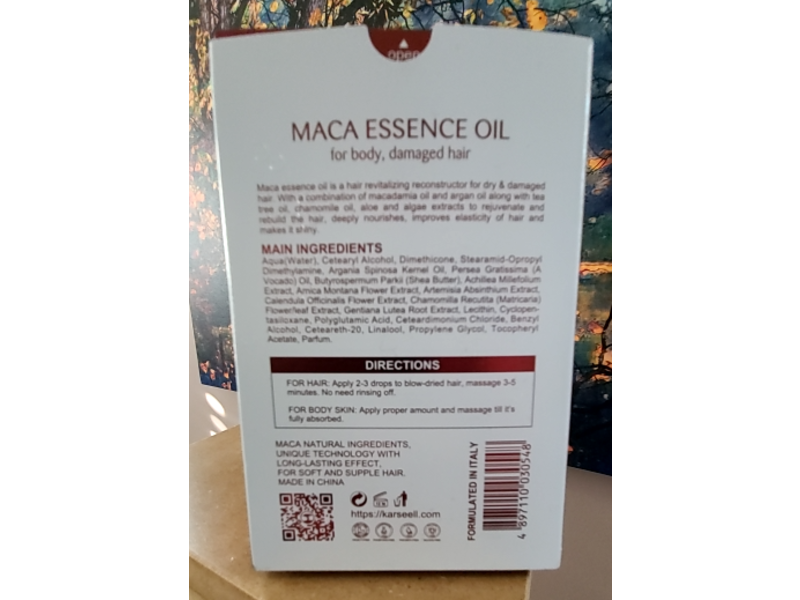 Karseell Maca Power Essence Oil, 1.69 fl oz/50 mL