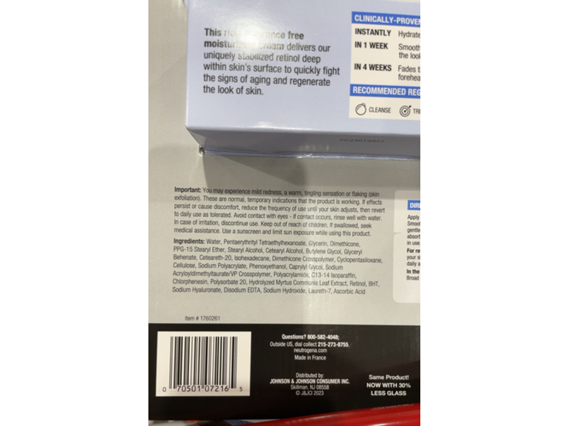 Neutrogena Rapid Wrinkle Repair Retinol Regenerating Cream,1.7 oz/48 g, Pack Of 2