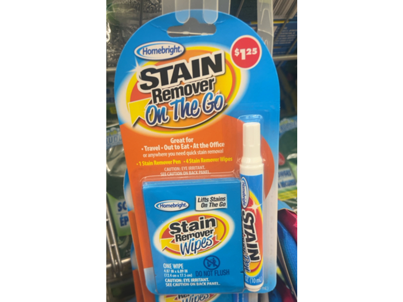 Homebright Stain Remover, Pen & Wipes, 0.33 fl oz