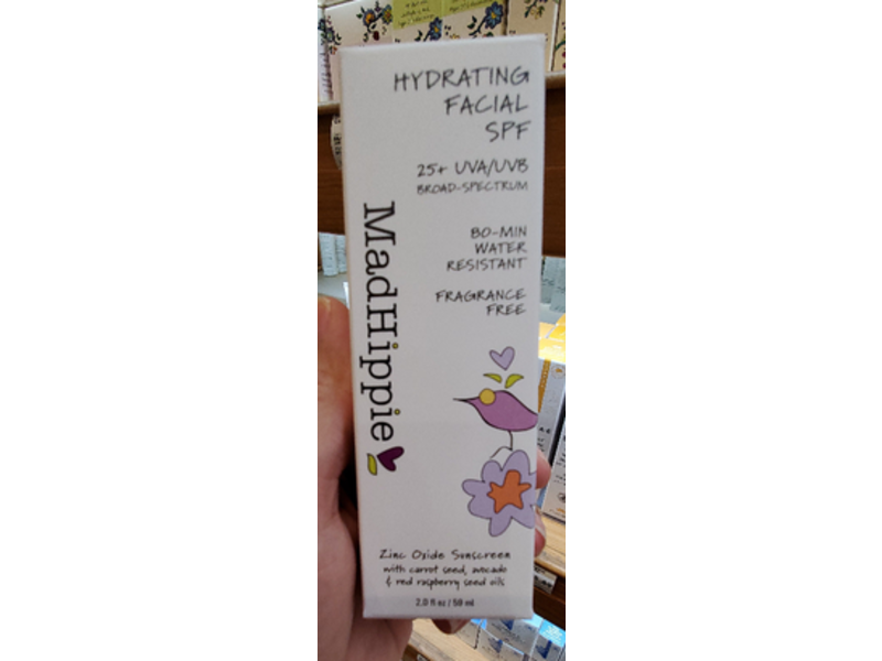 Mad Hippie Hydrating Facial Sunscreen, SPF 25+, Fragrance Free, 2 fl oz/59 mL