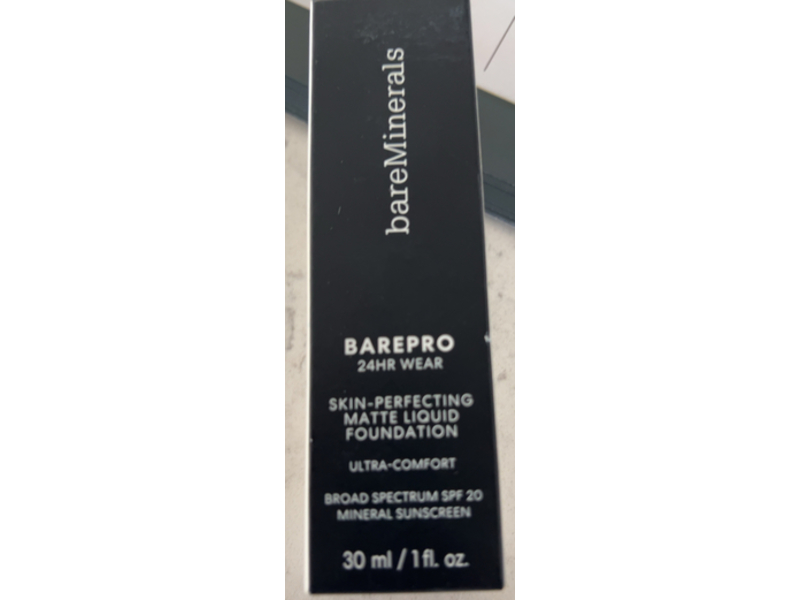 Bare Minerals Barepro Skin Perfecting Matte Liquid Foundation, SPF 20 Light 27 Neutral, 1 fl oz/30 mL