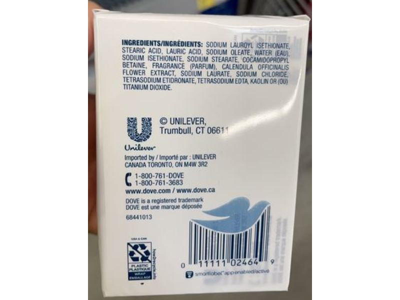 Dove Soothing Care Bar Soap, Sensitive Skin, 3.75 oz/106 g, 4 Bars