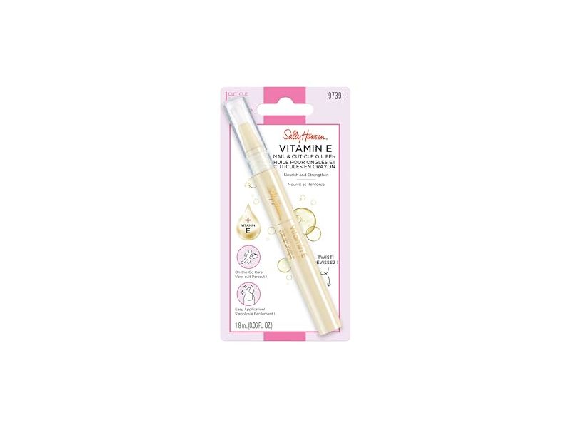 Sally Hansen Nail & Cuticle Oil Pen, Vitamin E, 0.06 fl oz/1.8 mL