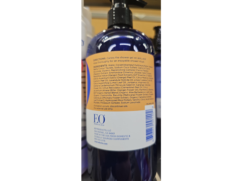Eo Shower Gel, Orange Blossom Vanilla, 16 fl oz/473 mL, Pack Of 2
